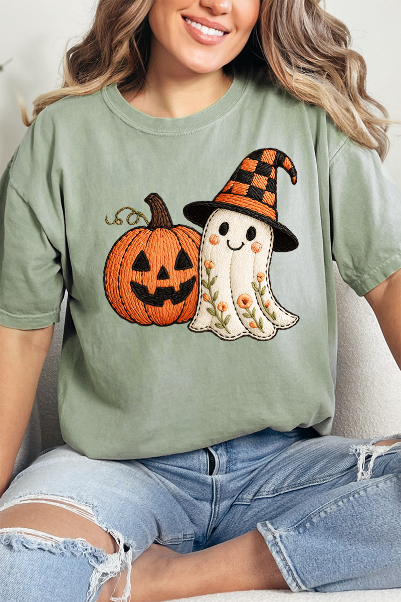 Boo-tiful Stitches Faux Embroidery Comfort Colors Adult Ring-Spun Cotton Tee