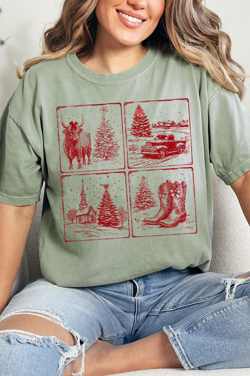 Hometown Holiday Comfort Colors Adult Ring-Spun Cotton Tee