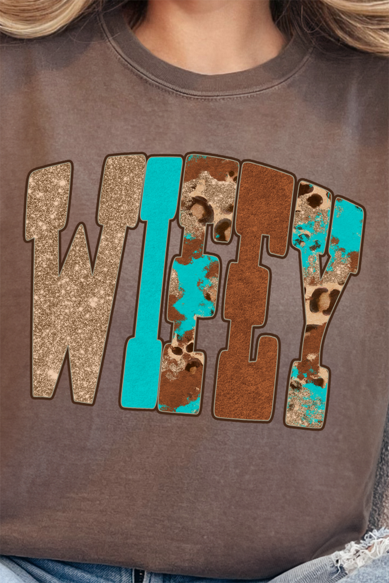 Leopard Love Wifey Comfort Colors Adult Ring-Spun Cotton Tee