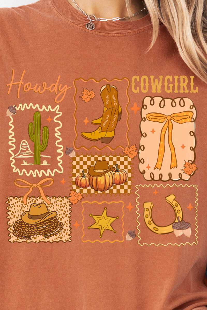 Howdy Fall, Cowgirl Comfort Colors Adult Ring-Spun Cotton Tee