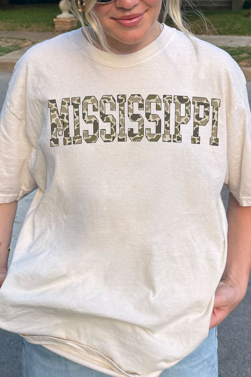 Camo Mississippi Comfort Colors Adult Ring-Spun Cotton Tee