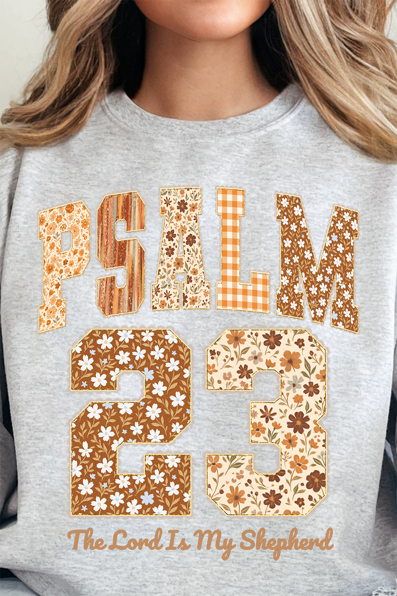 Floral Psalm 23 Heavy-weight Crew Sweatshirt product image 4