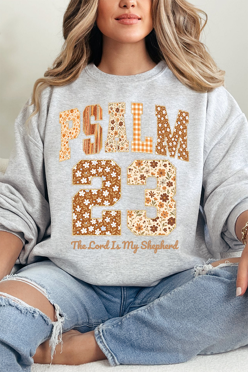 Floral Psalm 23 Heavy-weight Crew Sweatshirt product image 3