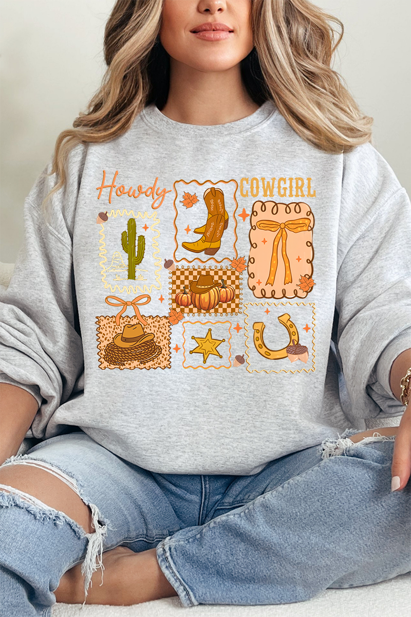 Howdy Fall, Cowgirl Heavy-weight Crew Sweatshirt product image 3