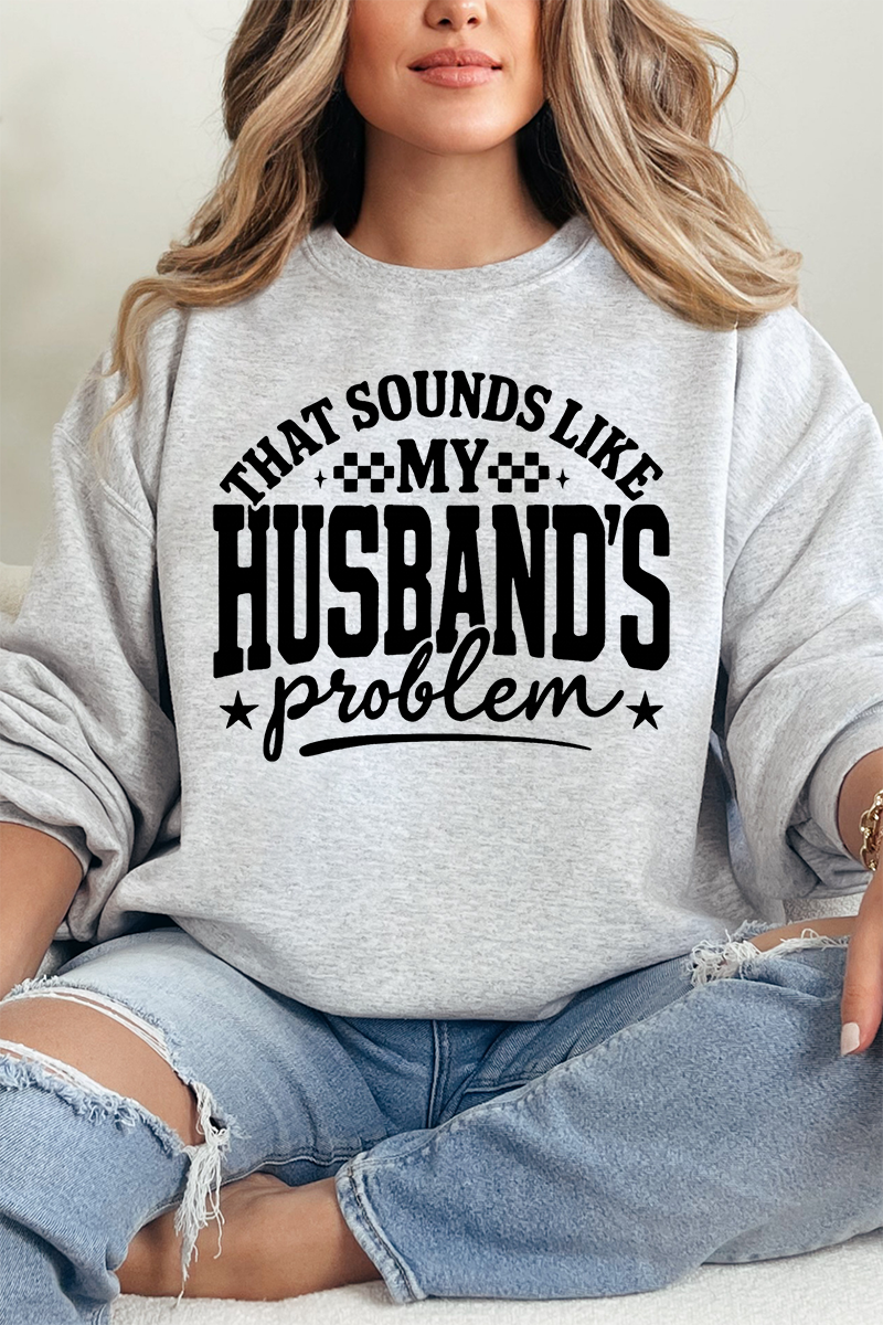 Husband's Problem Heavy-weight Crew Sweatshirt product image 3