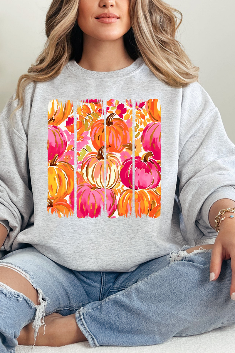 Preppy Pumpkin Brushstroke Heavy-weight Crew Sweatshirt product image 3