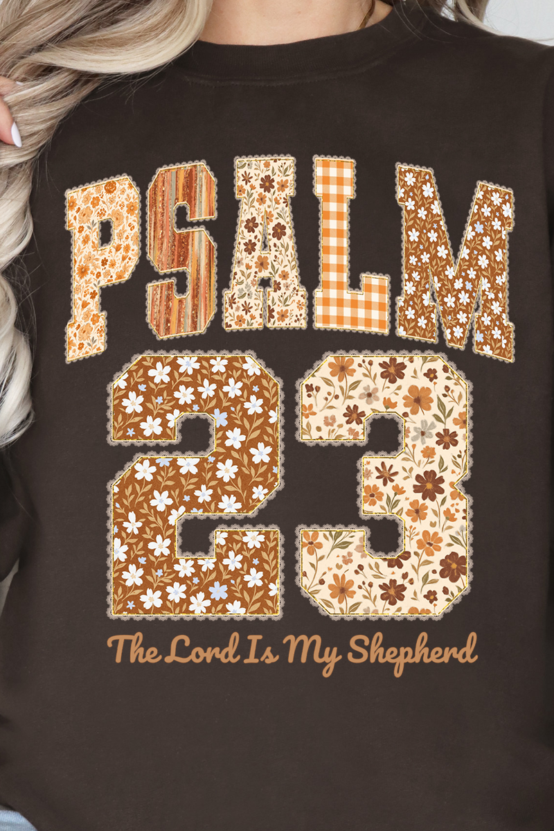 Floral Psalm 23 Heavy-weight Crew Sweatshirt product image 2