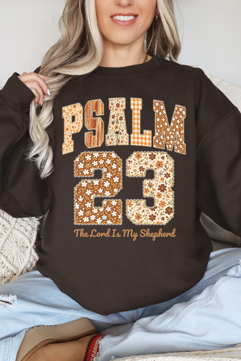 Floral Psalm 23 Heavy-weight Crew Sweatshirt product image 1