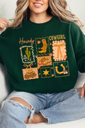 Howdy Fall, Cowgirl Heavy-weight Crew Sweatshirt product image 1