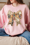 God Is Within Her Patchwork Bow Heavy-weight Crew Sweatshirt product image 1
