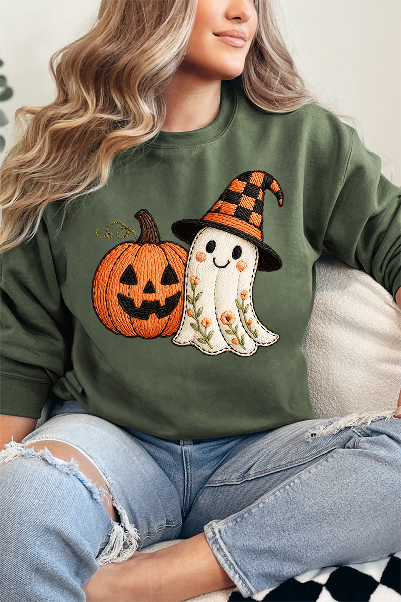 Boo-tiful Stitches Faux Embroidery Heavy-weight Crew product image 1