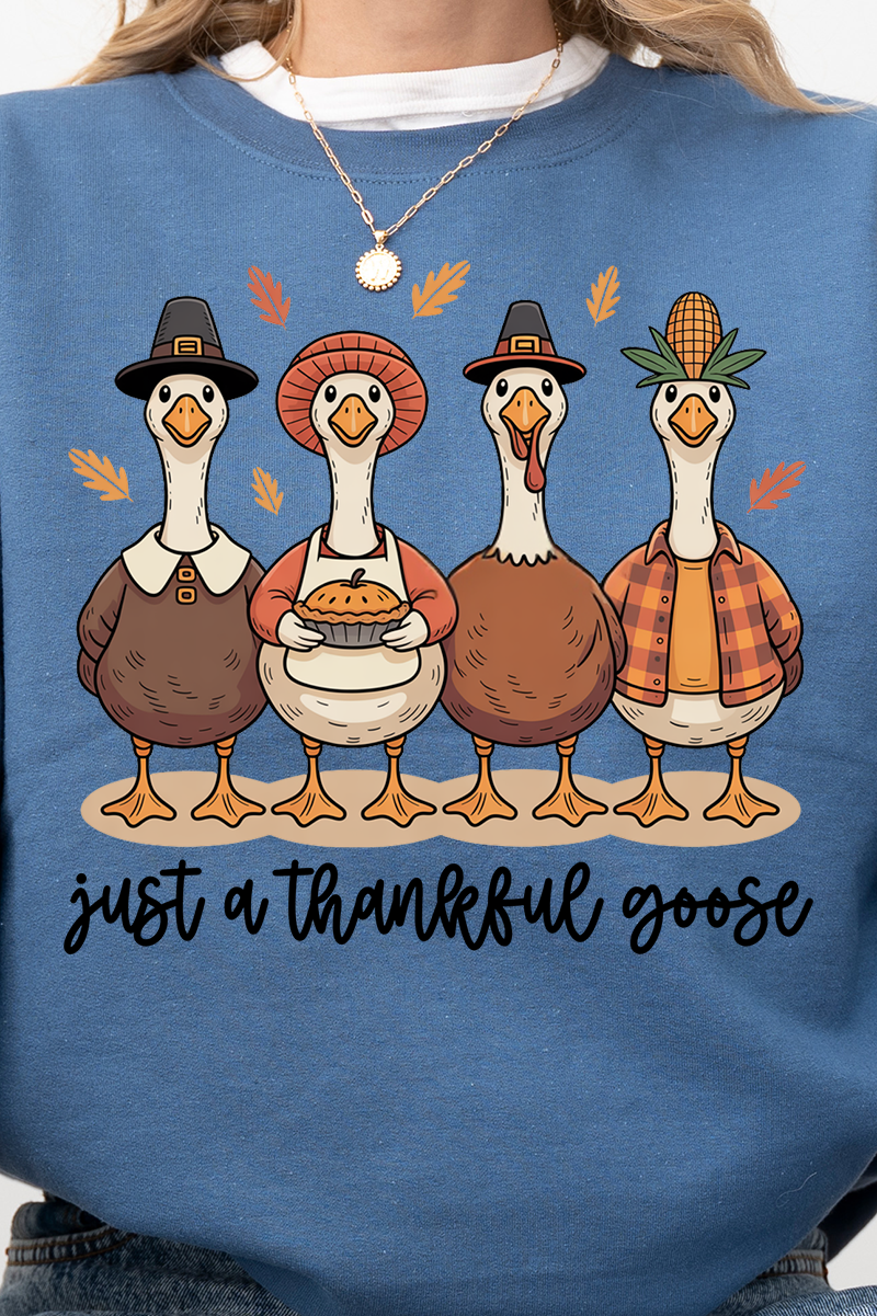 Just A Thankful Goose Heavy-weight Crew Sweatshirt product image 2