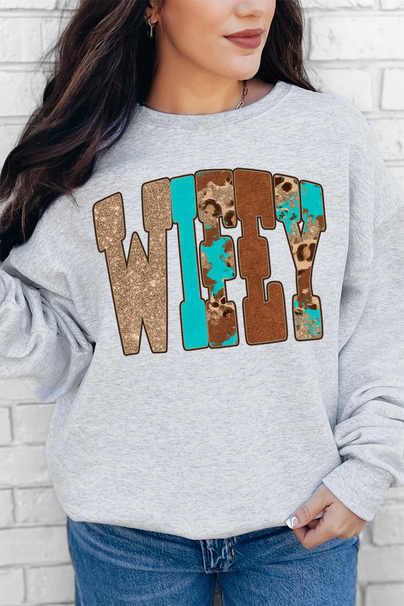 Leopard Love Wifey Unisex NuBlend Crew Sweatshirt product image 4