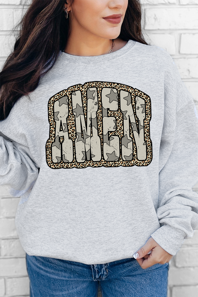 Leopard Star Amen Unisex NuBlend Crew Sweatshirt product image 3