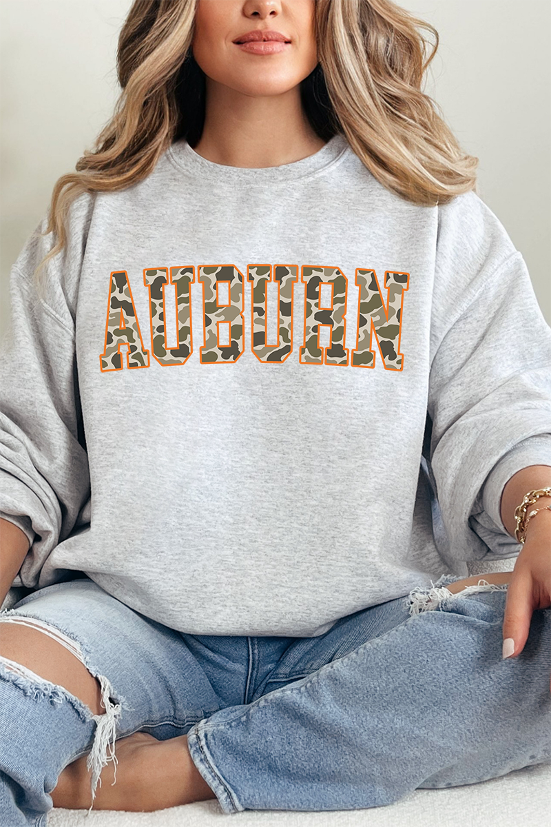 Orange Auburn Camo Unisex NuBlend Crew Sweatshirt product image 1