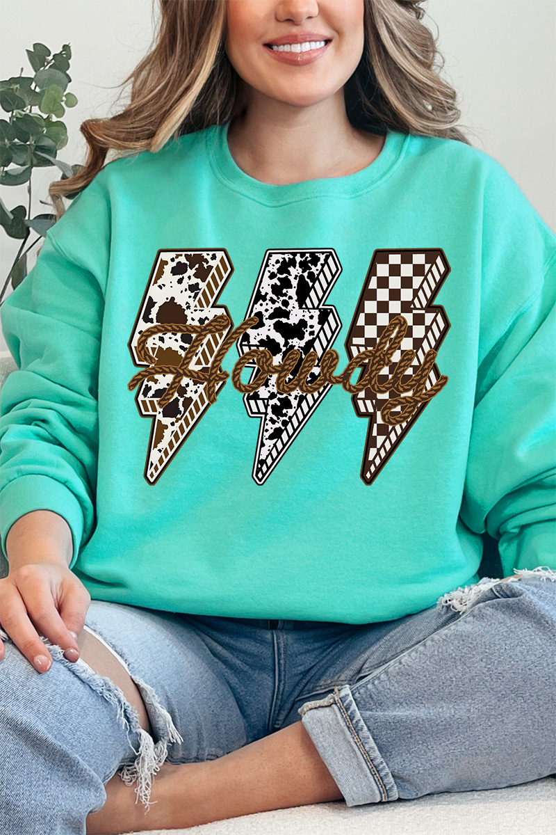 Roping Howdy Lightning Bolt Unisex NuBlend Crew Sweatshirt product image 1