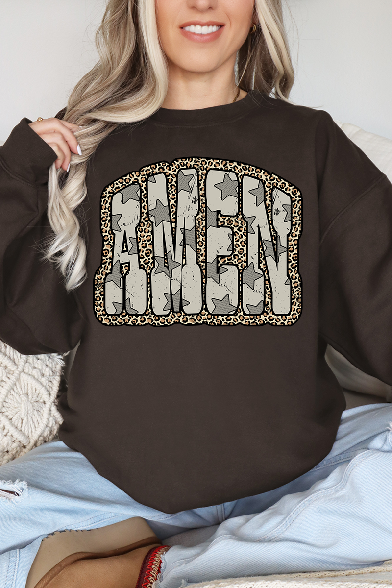 Leopard Star Amen Unisex NuBlend Crew Sweatshirt product image 1