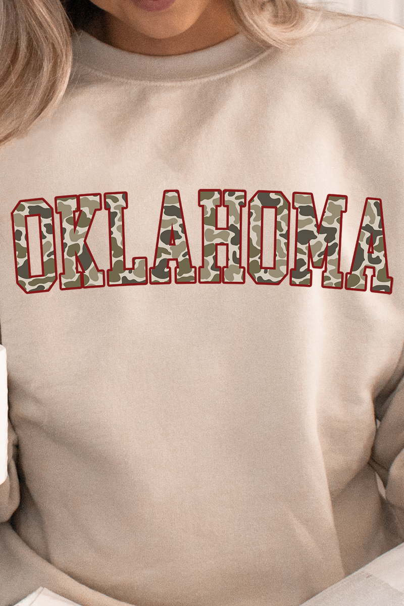 Crimson Oklahoma Camo Unisex NuBlend Crew Sweatshirt product image 2