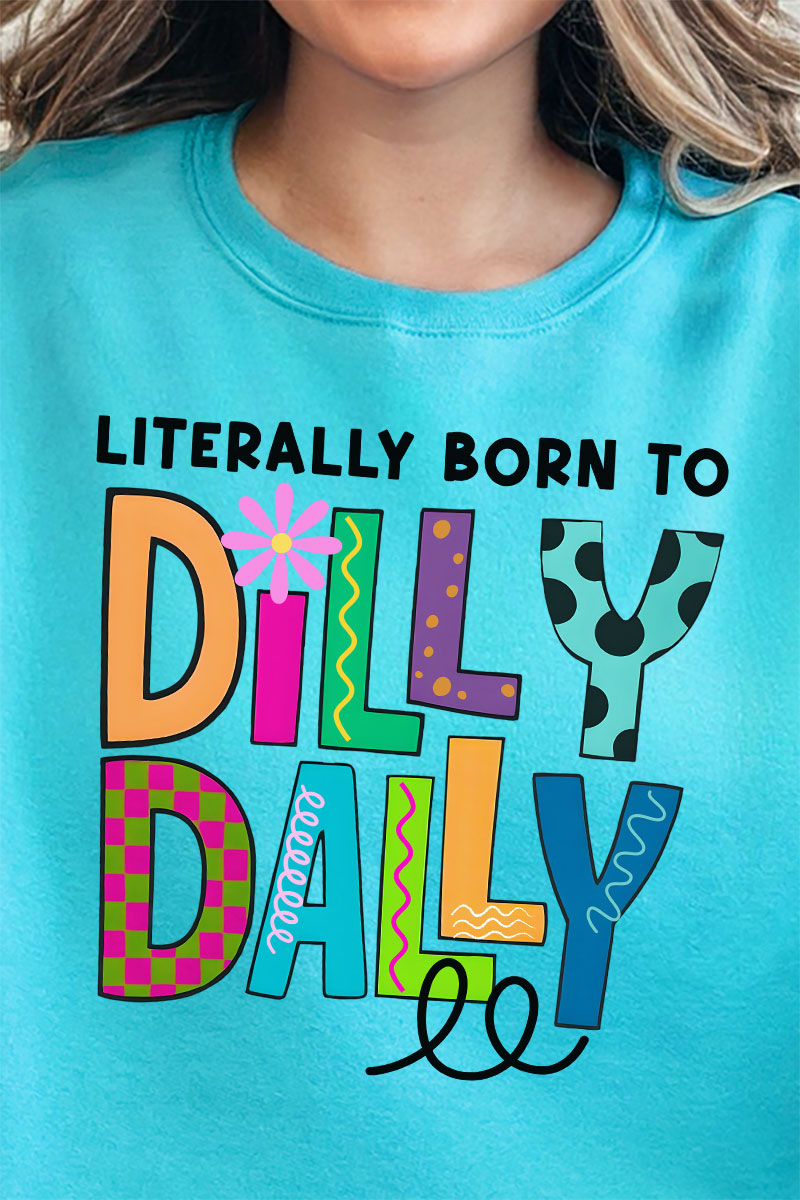 Literally Born To Dilly Dally Unisex NuBlend Crew Sweatshirt product image 2