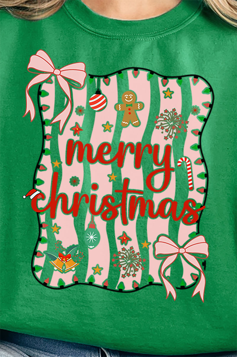 Merry Christmas Doodle Coquette Unisex NuBlend Crew product image 2