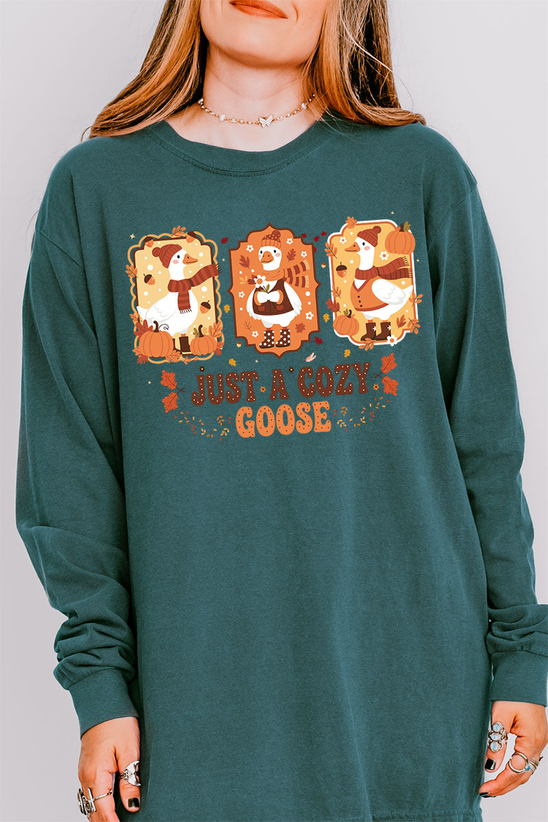 Just A Cozy Goose Comfort Colors Heavyweight Long Sleeve product image 1