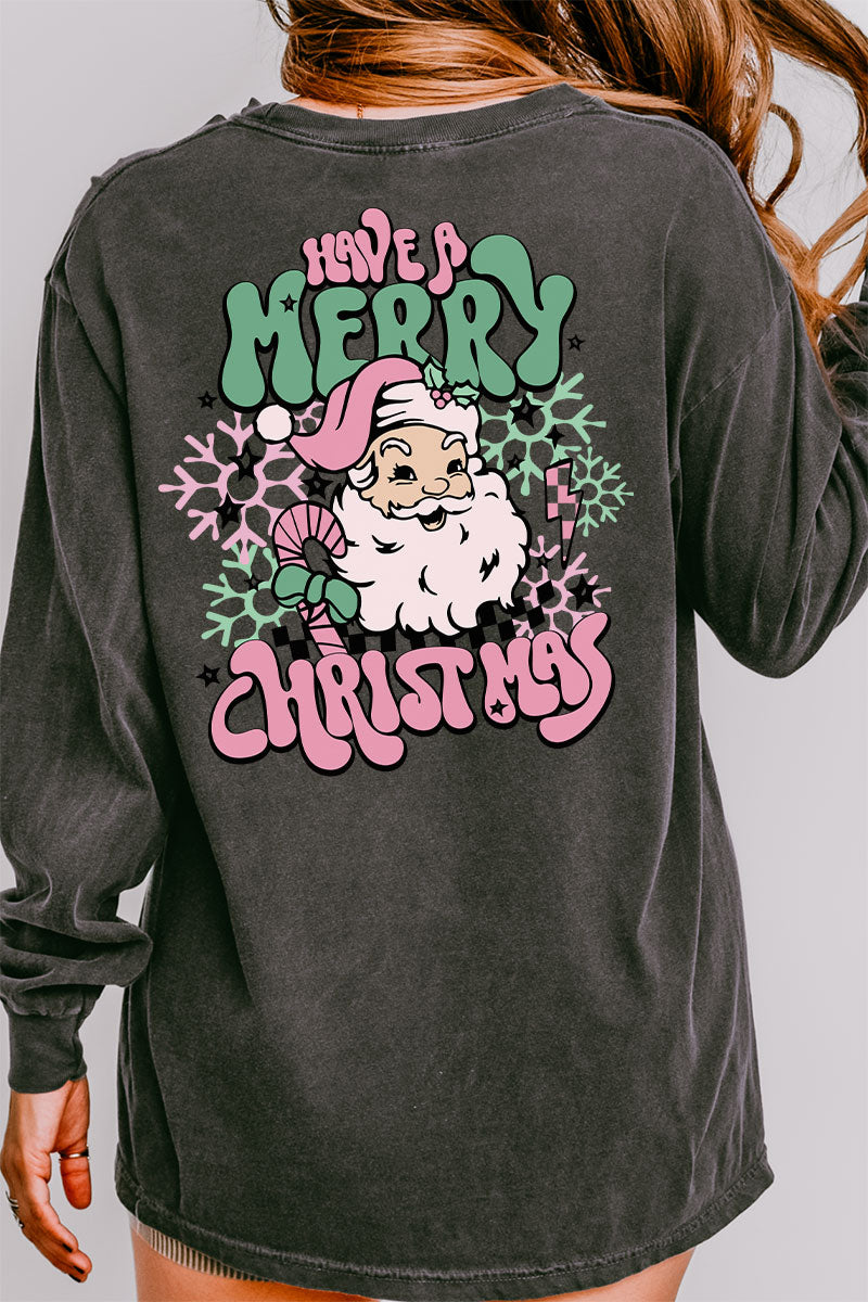 Groovy Merry Christmas Front & Back Design Comfort Colors product image 1
