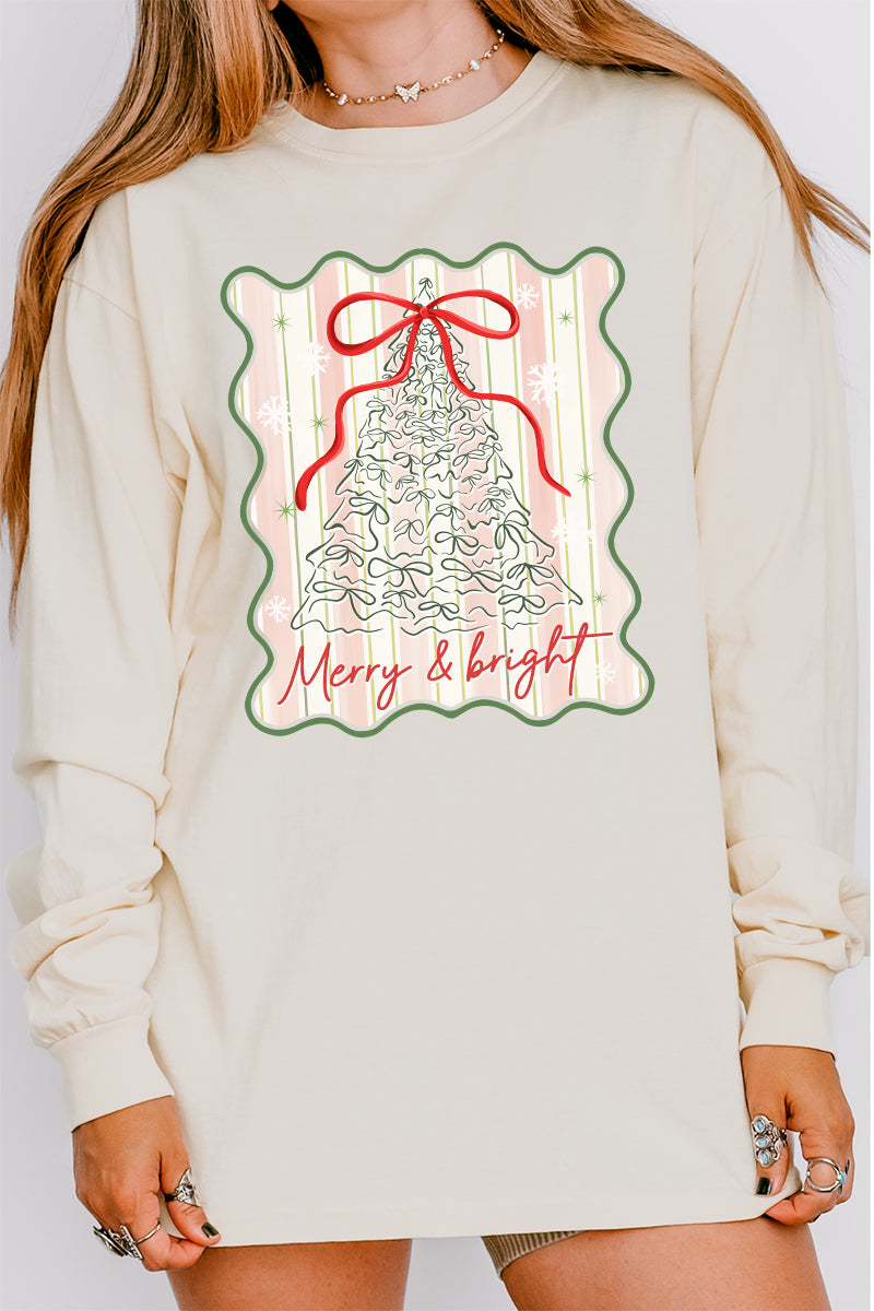 Merry & Bright Coquette Tree Comfort Colors Heavyweight product image 1