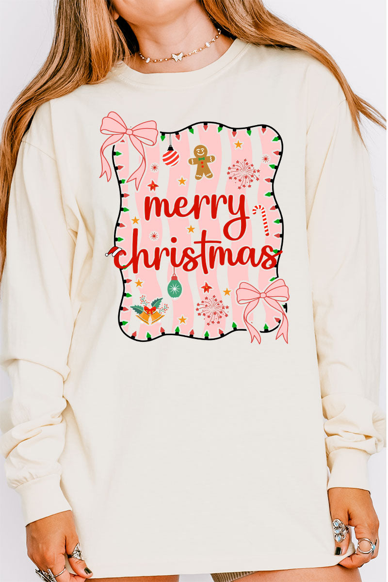 Merry Christmas Doodle Coquette Comfort Colors Heavyweight product image 1