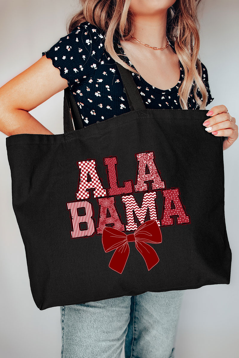 Crimson And Cozy Canvas Jumbo Tote