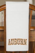 Orange Auburn Camo Waffle Kitchen Towel