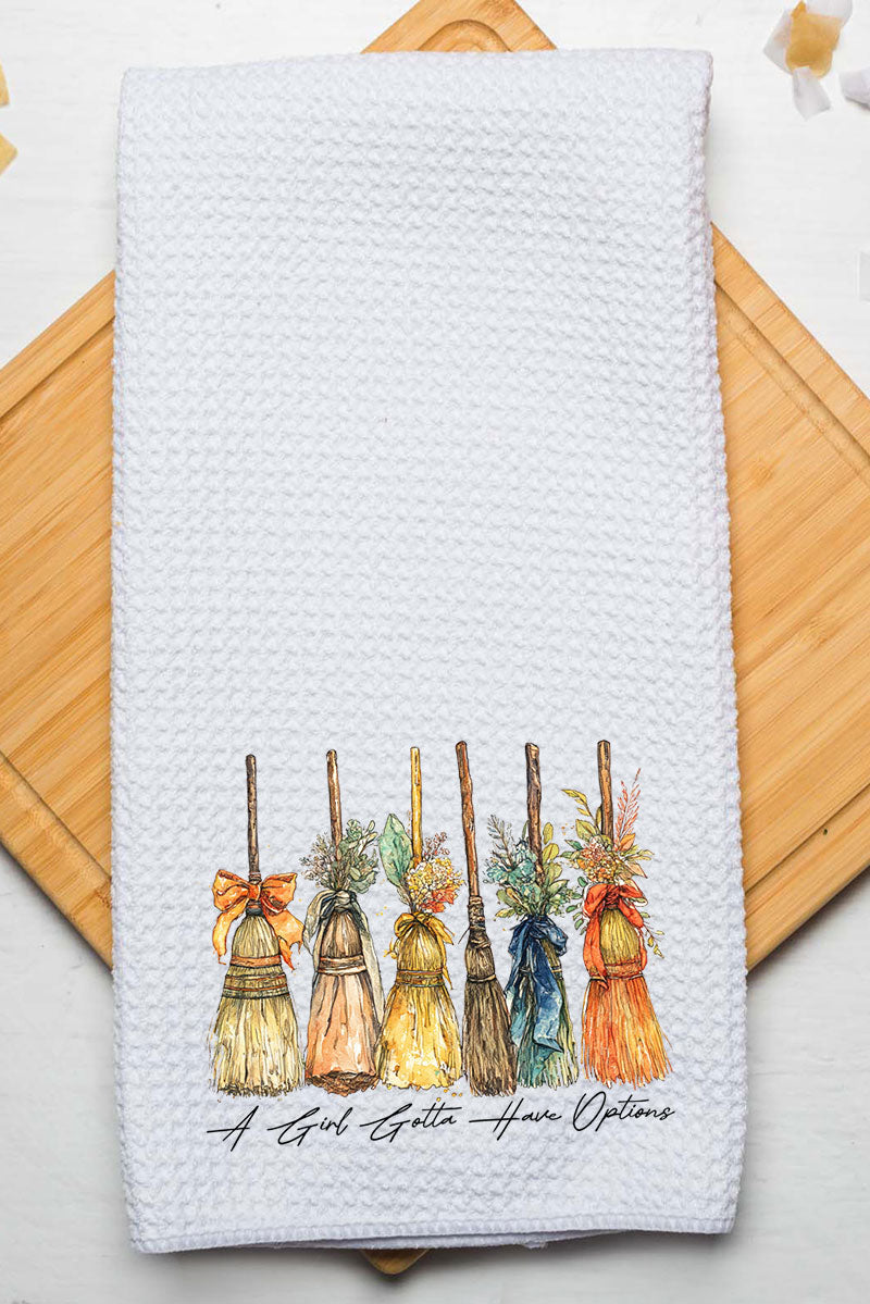 Broom Service Waffle Kitchen Towel
