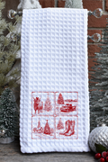 Hometown Holiday Waffle Kitchen Towel
