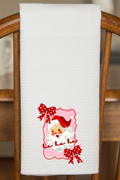 Preppy Santa Coquette Waffle Kitchen Towel